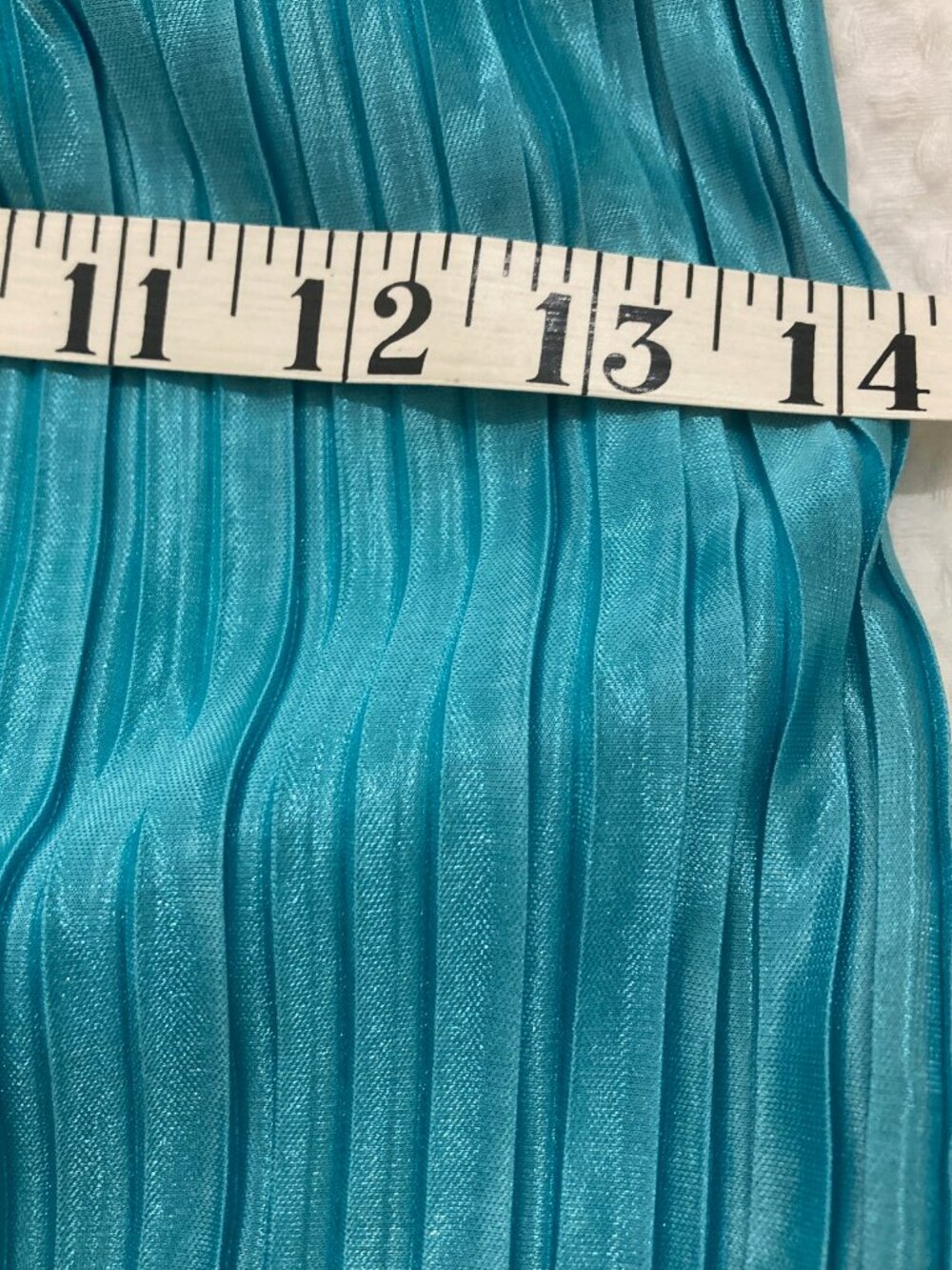 VTG Le Chateau Teal Pleated Cami Blouse Beaded Y2K Made in Canada S - Picture 14 of 16